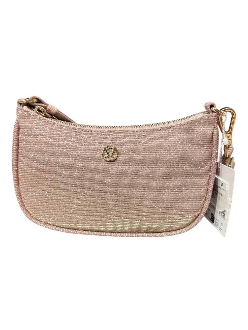Lululemon City Essentials Mini Shoulder Bag 1L Pink Champagne Glitter